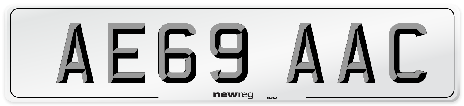 AE69 AAC Number Plate from New Reg